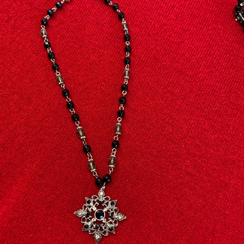 Silver/Black Necklace